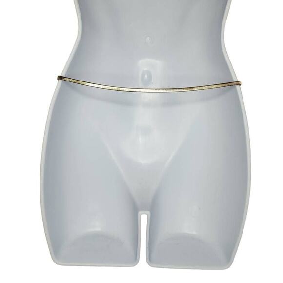 Vintage Women Accessories, Sarah Coventry Gold Metal Snake Chain Stretch Belt - Picture 6 of 6